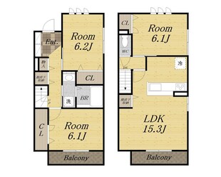 アミティ屋敷町の物件間取画像